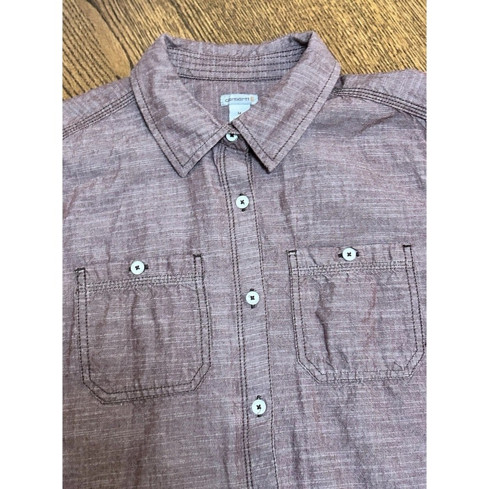 Carhartt Women's Plum Outdoor Long Sleeve Button Up Shirt Size M